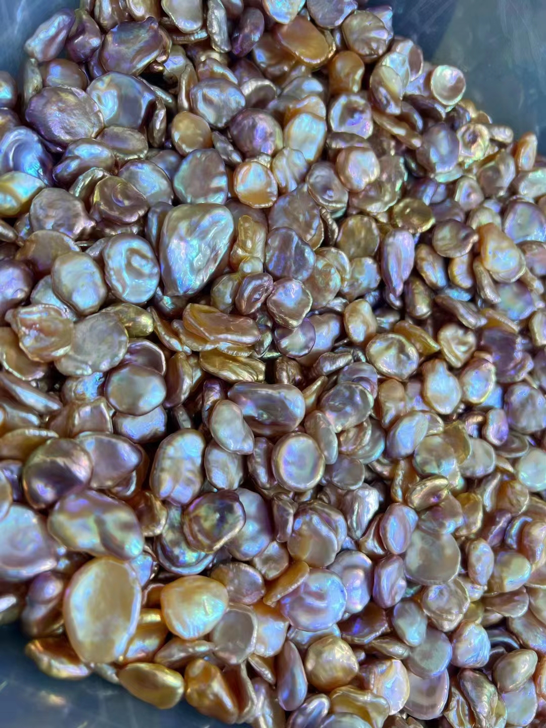 Wholesale High Quality Freshwater Keshi Baroque Natural Pearl Beads colorful Loose Pearl