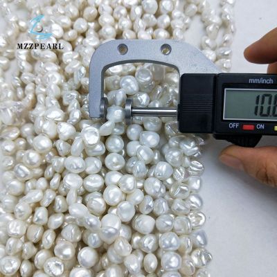 Wholesale 11-12mm Natural White Irregular Shape Keshi Freshwater Pearl Strands Price 