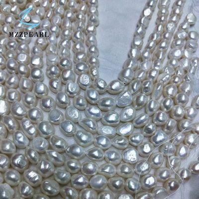  large freshwater nugget white pearl strand 13-14mm