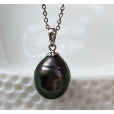 drop shaped tahitian pearl pendant