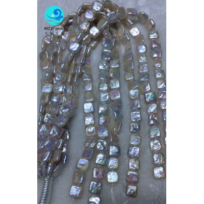 square shaped freshwater cultured pearl strands