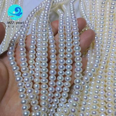 7x8mm high luster button shaped cultured pearl strands