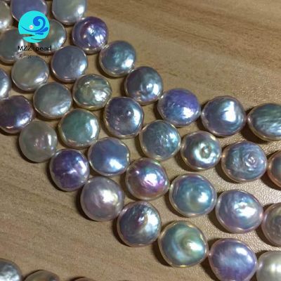 rainbow color coin pearl strands