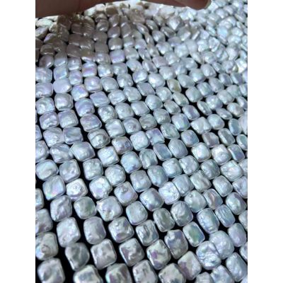 Freshwater Baroque Natural Pearl Beads Flat Square Shape Loose Pearl 10x13mm