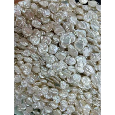 very high luster freshwater cultured irregular shape large keshi pearl beaded strands loose type for jewelry making